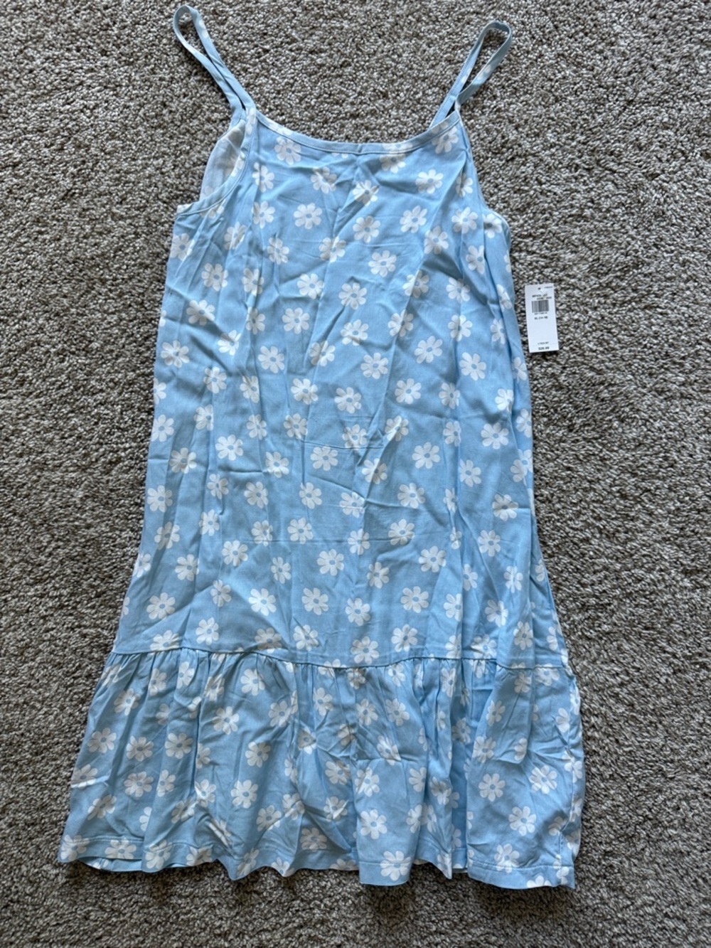 Old Navy Light Blue Floral Slip Dress for Girls
